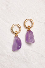 Load image into Gallery viewer, Cora Amethyst Hoops