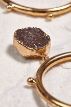 Load image into Gallery viewer, ALILA Brazilian 18K gold dipped amethyst stone circular earrings