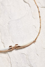 Load image into Gallery viewer, ALILA Brazilian 18K gold dipped double horn mother of pearl necklace