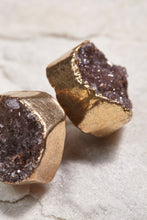 Load image into Gallery viewer, ALILA Brazilian gold plated amethyst stud earrings