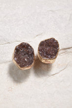 Load image into Gallery viewer, ALILA Brazilian gold plated amethyst stud earrings