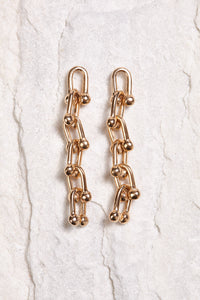 ALILA Brazilian 18K gold dipped chain earrings