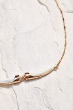 Load image into Gallery viewer, ALILA Brazilian 18K gold dipped double horn mother of pearl necklace
