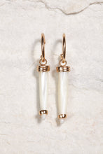 Load image into Gallery viewer, ALILA Brazilian 18K gold dipped mother of pearl charm earrings
